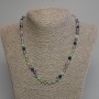 Fluorite Necklace with Faceted Beads, 6 mm Diameter, Approximately 45 cm Long with Clasp