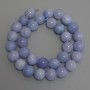 Aquamarine Beads Smooth Ball, 12 mm Diameter, 38 cm Length on Thread