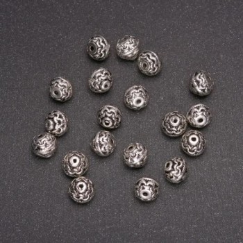 Bead-insert findings, 7 mm diameter, inner diameter 1.4 mm, packaging 20 g, (+-) 20 pcs