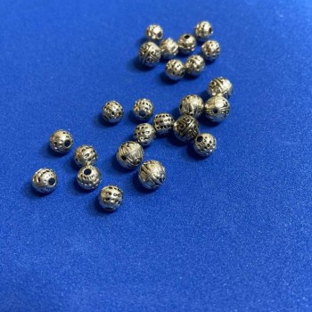 Bead-insert finding, 7 mm diameter, inner diameter 2 mm, packaging 20 g, approx. 20 pcs