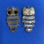 Owl Pendant Findings 86×39mm ± Silver Metal