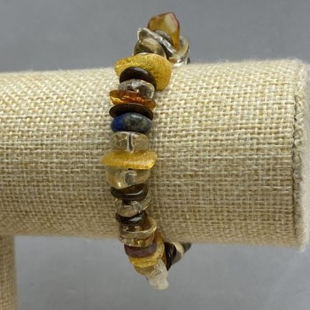 Браслет Асорті крихта 8-14х3-5мм+-, довжина 18см (стрейч)