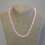 Kunzite Necklace with Smooth 6mm Beads, 50 cm Length, with a Clasp