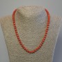 Artificial Coral Rondelle Necklace 6x4.5 mm, 50 cm ± with clasp
