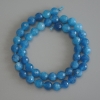Faceted apatite beads, ball-shaped, 8 mm diameter ±, 37 cm length ± on a thread