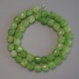 Beads of natural chrysoprase olivine, faceted cube beads, diameter 8.5x8.5 mm, length 37 cm