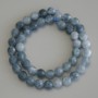 Faceted Aquamarine Beads, 8mm Diameter, 37 cm Length on Thread