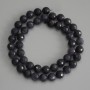 Iolite beads, faceted round ball 8 mm on thread, length 37 cm