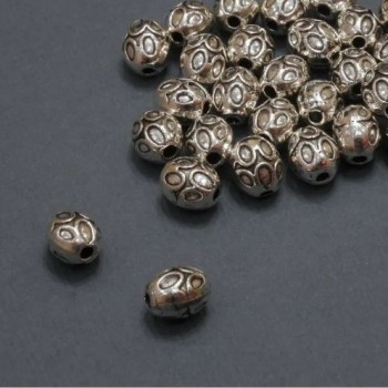 Bead Insert Fittings, inner diameter 1.5 mm + -, size 5.5×7 mm + -, packaging 20 g 28 pcs (+ -)