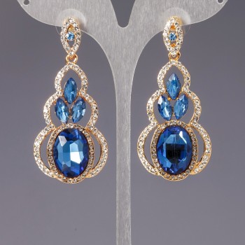 Earrings with crystals "Chandeliers" "Chandeliers" "Linda"