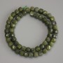 Jadeite Beads, Faceted Cubes, 7 mm Diameter, 39 cm Length on Thread