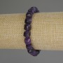 Sugilite bracelet with faceted cubes, 9x9 mm, length 18 cm (stretch)