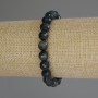 Hawk's Eye Faceted Bead Bracelet, 8 mm diameter, 18 cm length (stretch)