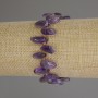 Amethyst Faceted Butterfly Bracelet 13x6mm +/- 3mm seed beads +/- length 18 cm (stretch)