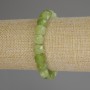 Chrysolite Olivine Bracelet, Faceted Cube Beads, Diameter 8.5x8.5 mm, Length 18 cm (Stretch)