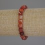 Faceted Agate Cube Bead Bracelet, 5x5 mm, 18 cm Stretch