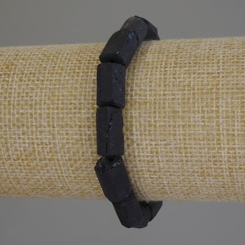 Shell Tourmaline Bracelet, Faceted Cut, Diameter 14x8 mm, Length 18 cm, Stretch