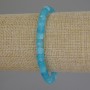 Faceted Aquamarine Cube Bracelet, 5.5 mm cubes, 18 cm, stretch