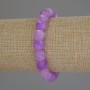 Lavender Amethyst Bracelet, Faceted Cube Beads, 8.5 mm Diameter, 18 cm Length, Stretch Bracelet