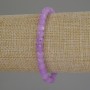 Lavender Amethyst Bracelet with Faceted Cubes, 5 mm diameter, 18 cm length, stretch