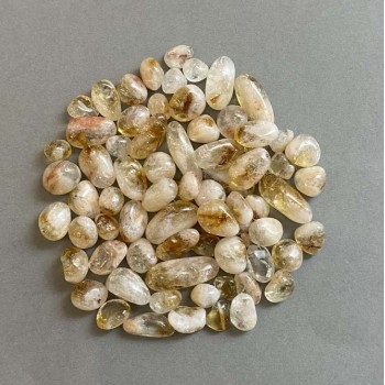 Натуральний камінь Цитрин галтівка без отвору 9-20х8-10мм+- (за 100г+-)