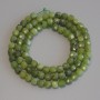 Canadian Jadeite Beads, Faceted Cubes, 4mm Diameter, 39cm Length on Thread
