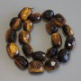 Tiger's Eye Beads, Faceted Rondelle, Diameter 18-21×13-16 mm, Length 39 cm on Thread