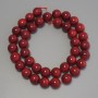 Coral Beads - Smooth Ball 10.5 mm, length 41 cm on thread