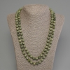 Long serpentine necklace with pressed smooth 8 mm beads +-, length 120 cm+
