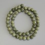 Serpentine Beads - Pressed Smooth Ball 8mm, 39 cm Length on Thread