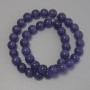 Cat's Eye Beads Purple Synthetic Stone, Smooth Round Beads, 8 mm Diameter ± on Beading Thread, Length 36 cm+
