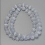 Cat's Eye Beads, Gray Synthetic Stone, Smooth Round Beads, Diameter 9.5 mm, on thread, length 37 cm+