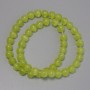 Cat's Eye Beads Olive Green 8mm Smooth Bead, on beading thread, 38 cm long