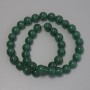Cat's Eye Beads Dark Green Synthetic Stone, Smooth Round Beads, 10mm Diameter ± on Beading Thread, Length 38cm+