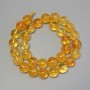 Citrine Beads, Smooth Round Beads, 12 mm Diameter, On Thread, Length 36.5 cm+