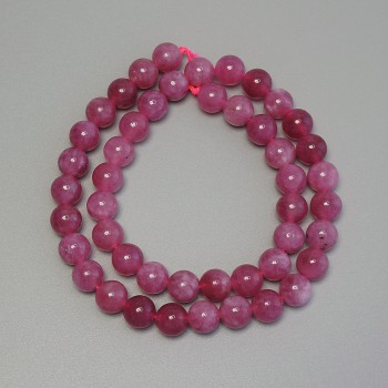 Tourmaline Beads, Smooth Balls, 8mm Diameter ±, on Thread, Length 38cm+