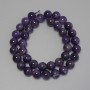 Amethyst Beads smooth ball, diameter 10mm ± on a thread, length 40cm ±
