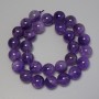 Amethyst Beads, Smooth Round Bead, Diameter about 14 mm, on Thread, Length about 40 cm