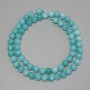 Aquamarine Beads — Smooth Round Bead, Diameter 6mm ± on Thread, Length 39cm+