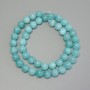 Aquamarine Beads, Smooth Round Beads, Diameter 8.5 mm, On Thread, Length 38 cm