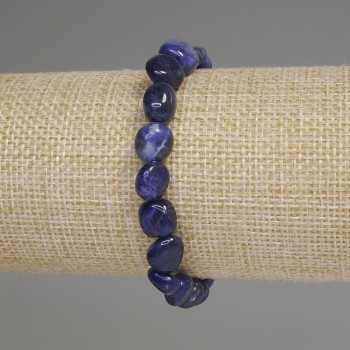 Sodalite bracelet with faceted beads, diameter 8-10×8-11 mm, length 18 cm ±, stretch
