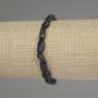 Shungite Bracelet with Faceted Beads, Bead Diameter 8-12x7 mm, Length 18 cm ±, Stretch