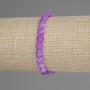 Lavender Amethyst Bracelet with Faceted Coins, 6 mm Diameter, 18 cm Length, Stretch