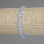 Aquamarine bracelet with faceted coin beads, 6 mm diameter, 18 cm length, stretch