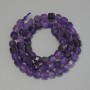 Faceted Cube Amethyst Beads, 6×6 mm diameter, 33 cm length on thread