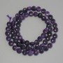 Sugilite Beads, Faceted Coin, 6.5 mm Diameter, 38 cm Length on Thread