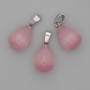Pink Cat's Eye Drop Pendant 19x13mm+-, length 29mm+-