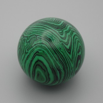 Pressed Malachite Decorative Sphere, 40 mm diameter