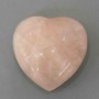 Rose Quartz Heart Souvenir Stone, diameter 60-85 x 60-85 x 30-45 mm, +/- assorted sizes; weight from 150 g (Price per 100 g)