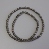 Pyrite Beads on Thread, Smooth Sphere, 4mm Diameter, 38cm Length